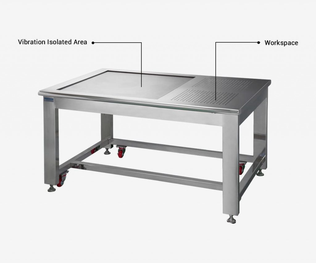 DVID-C Cleanroom Vibration Isolation Workstation with Workspace