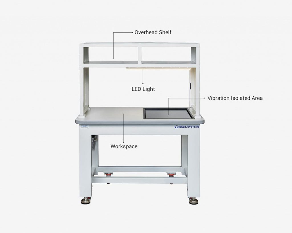 DVID-L Lab Vibration Isolation Workstation with workspace