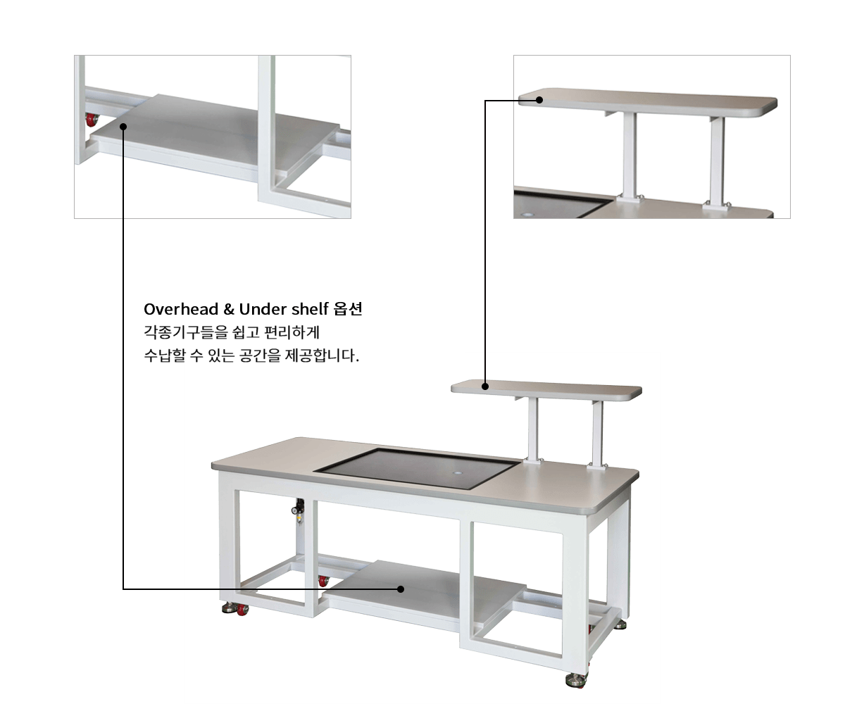 Overhead & Under shelf 옵션