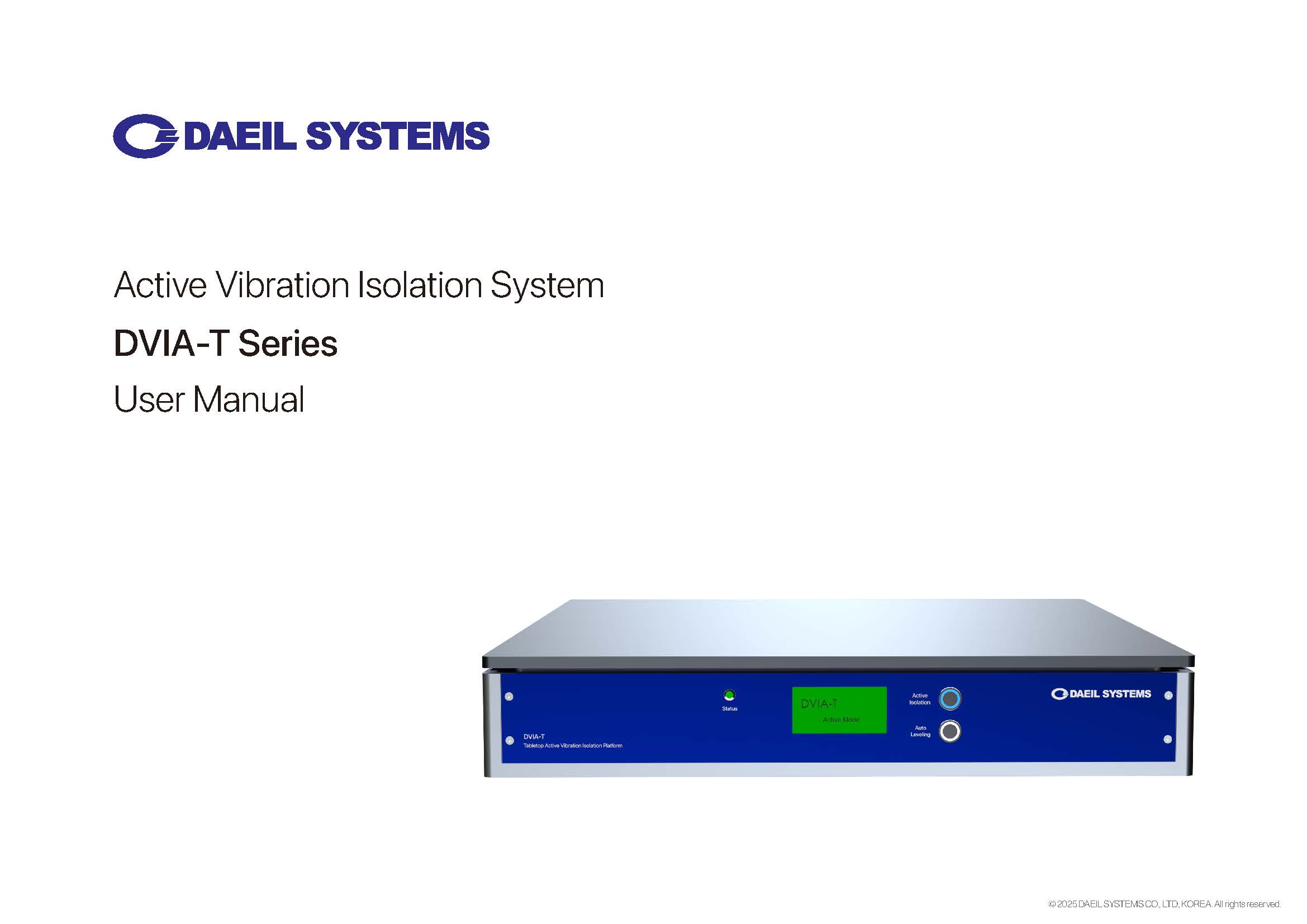 Tabletop Active Vibration Platform
